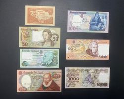 7 Banknoten Portugal, 6 x unzirkuliert