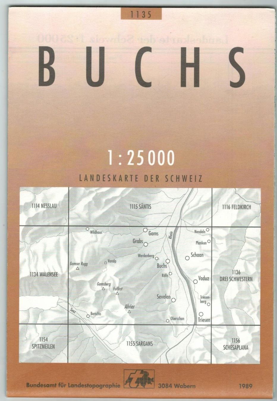 Cartine & Atlanti: Landkarte Buchs 1989 – Usato da Zürich venduto da tol_b7c7