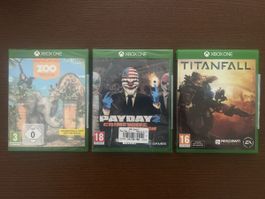 XBOX One Bundle (Titanfall, Payday 2, Zoo Tycoon), teils neu