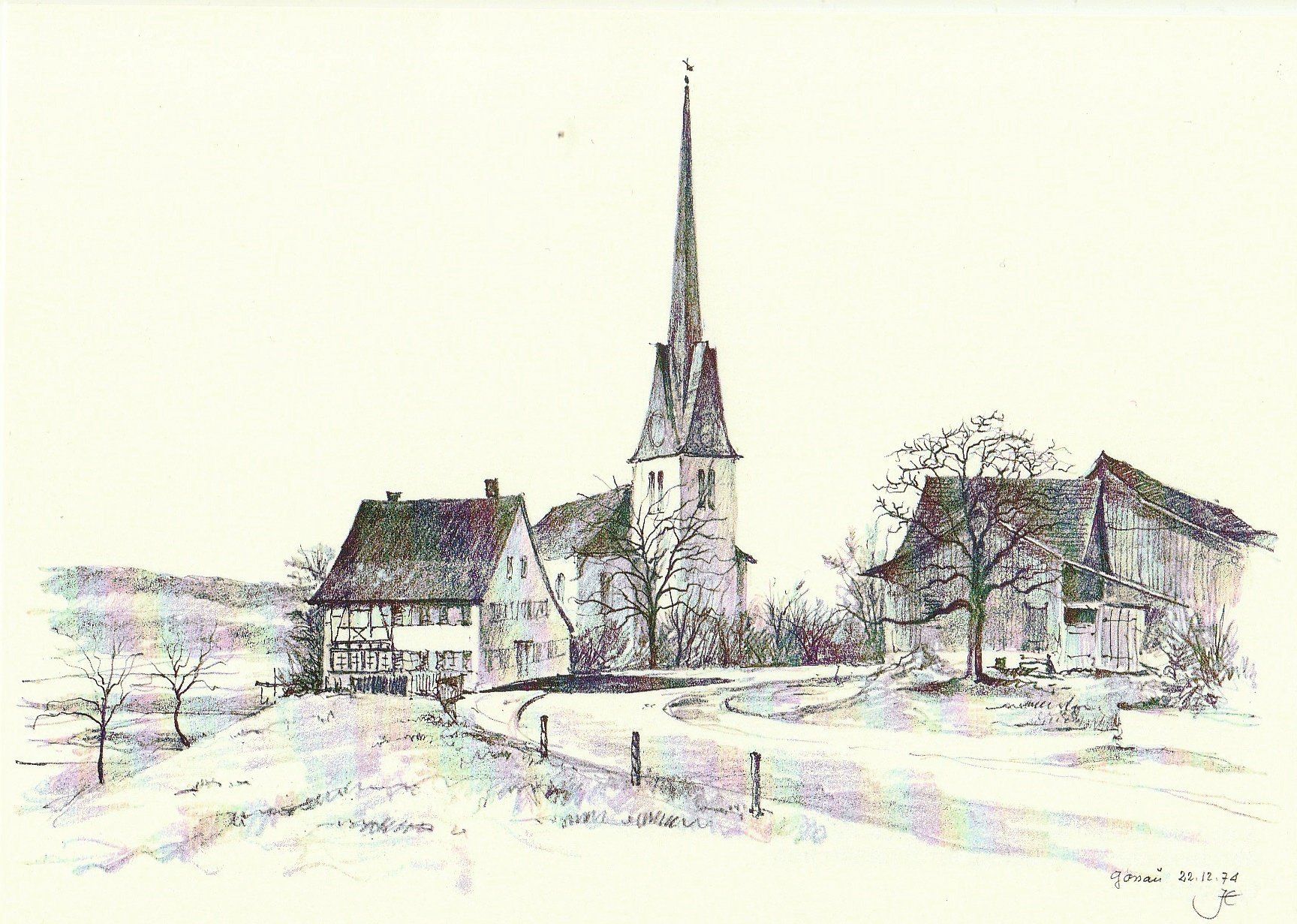 Cartoline postali: Gossau - (22.12.74) – Usato da Fällanden venduto da Blausegelfliege