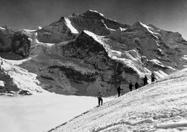 Grosse Fotokarte (15 x 21 cm) - Jungfrau, Ski, Wintersport