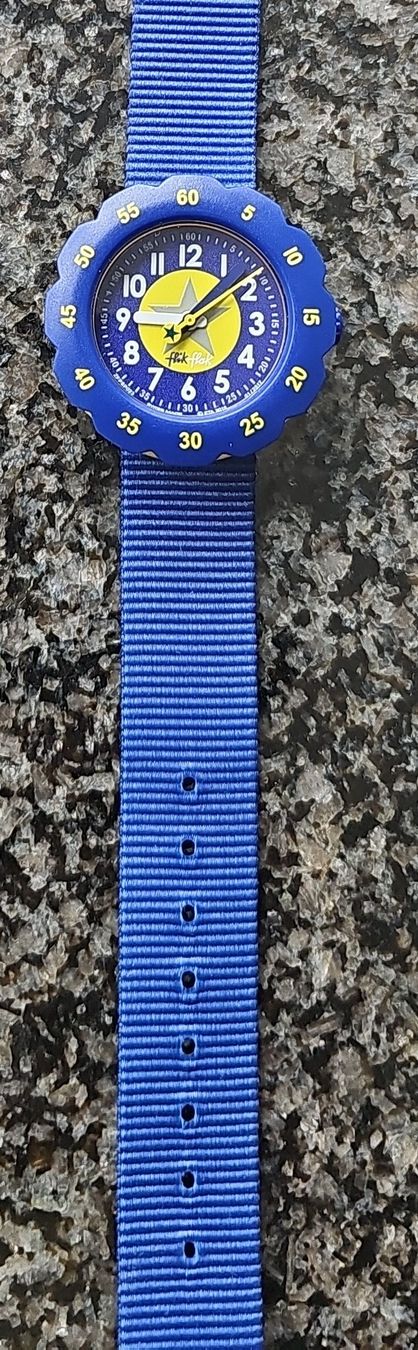 Flik Flak Orologi: Kinderuhr Flik Flak blau neu – Nuovo e nell'imballaggio originale da Weisslingen venduto da Sigib