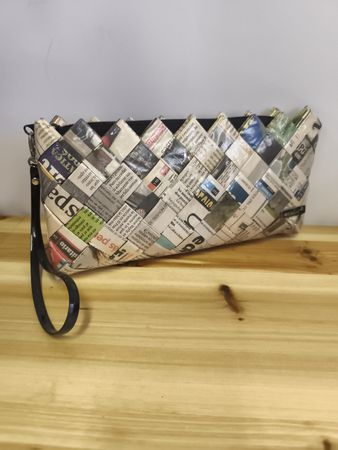 Ecoist Designer Clutch  Handtasche aus Zeitung (A71)