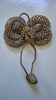 Schöne Brosche aus Haar vor 1900 aus Schweden