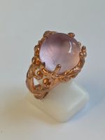 Ring Rosenquarz im Rosenlaub Design Grösse 55