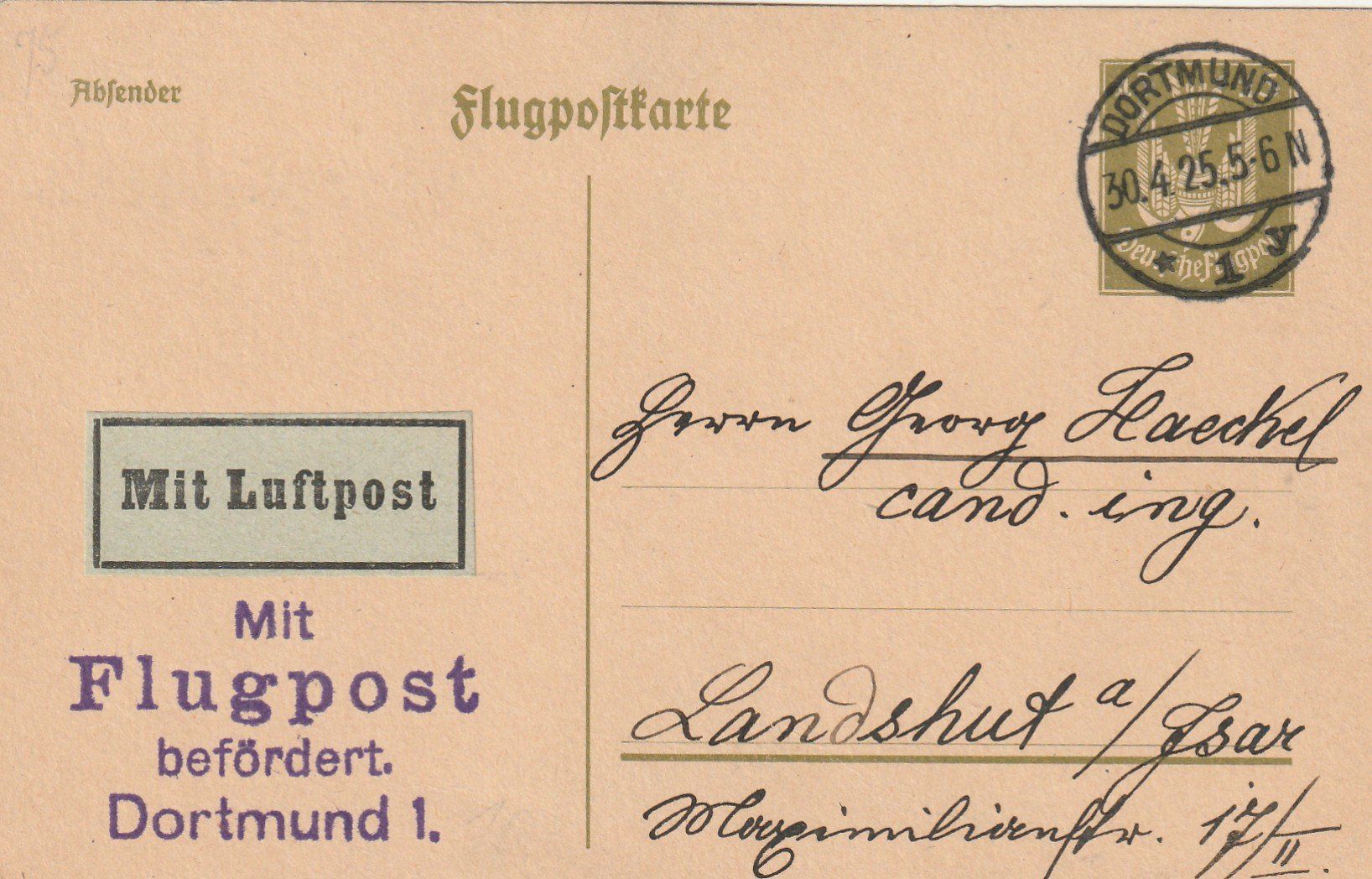 Tutti i francobolli: Deutsches Reich Flugpostkarte 1925 – Usato da Rorschacherberg venduto da fratovi2