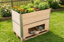 Hochbeet XL Holz 120x80x95 cm – Set mit Innenauskleidung