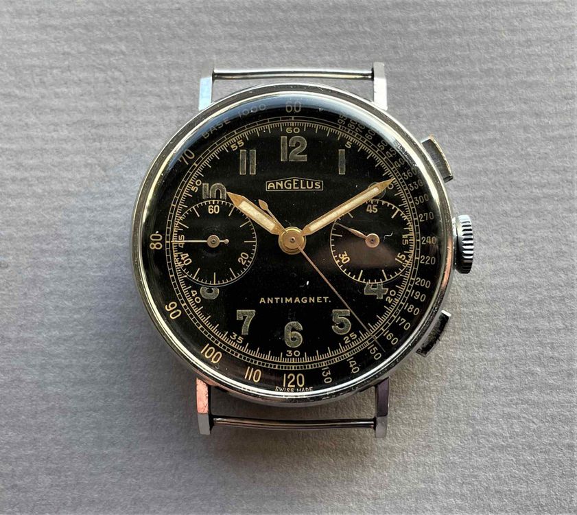 Aiguilles Angelus Chrono 250-251-256 Style Militaire Pour Chronographe - Lumen Original - Neuf