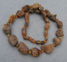 ♥ MIDI KETTE / Baltischer ROHBERNSTEIN  ♥