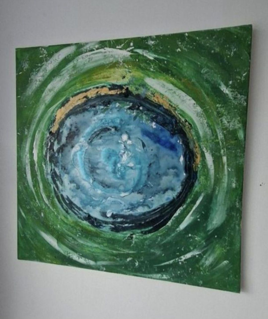 Dipinti: Gemälde " Das Auge" handmade 58×58 – Nuovo (secondo la descrizione) da Riehen venduto da Steinbock1970 3