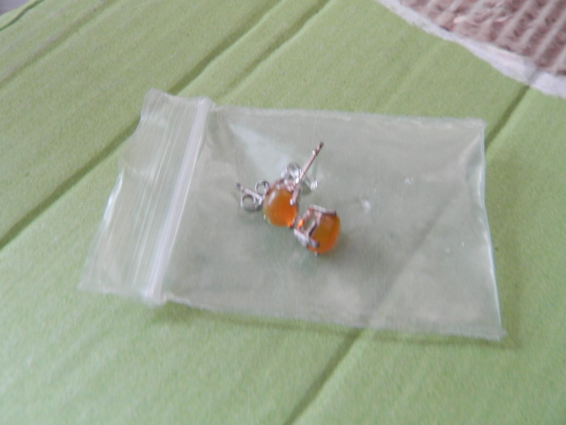 Orecchini pendenti & Orecchini a lobo: boucle oreille opal orange 5mm – Nuovo (secondo la descrizione) da Gals venduto da Vivelesencheres 3