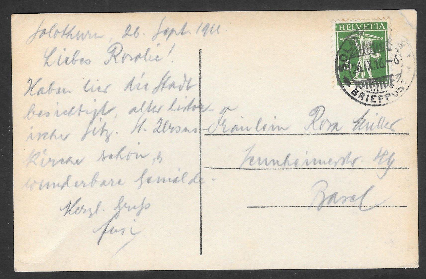 Cartoline postali: Solothurn St. Ursuskirche – Usato da Olten venduto da clotaldi 1