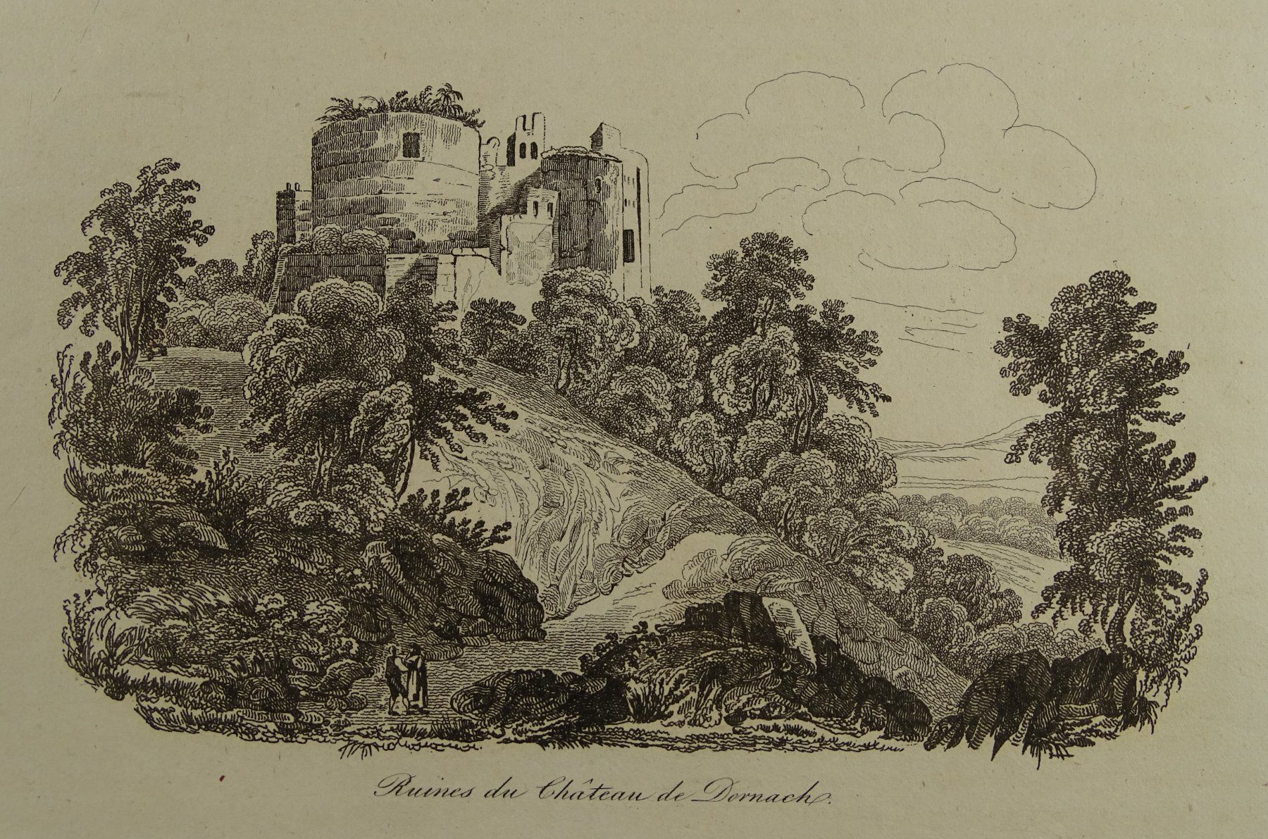Stiche: SCHLOSS DORNACH, STAHLSTICH 1836 – Gebraucht aus Grüningen von Kartensammler