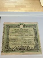 Aktie Bon Porteur Vingt Francs 1887 mit Tabelle(I33)