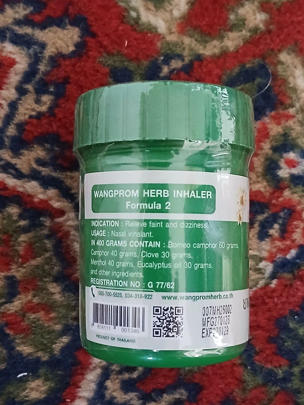 Prodotti di pulizia: Inalatore erbe Wangprom Formula 2 – Nuovo e nell'imballaggio originale da Baar venduto da fla_v78d 2