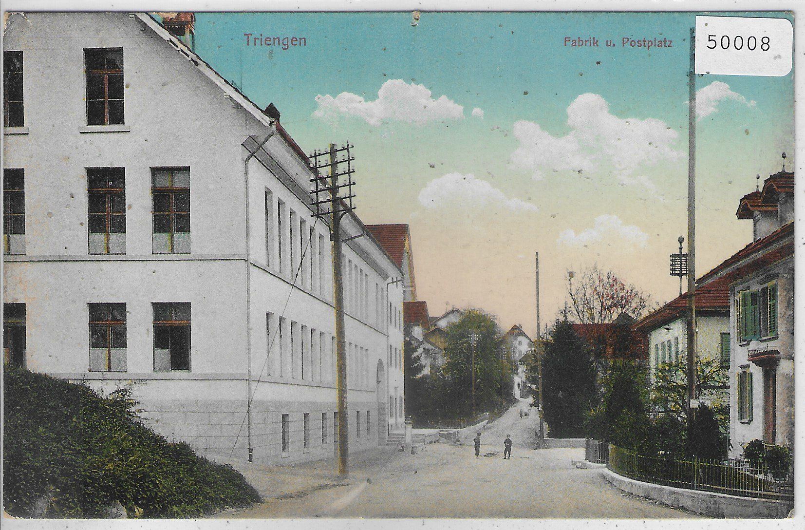Cartes postales: Triengen - Fabrik und Postplatz – Défectueux à Ettingen par Kartenplanet