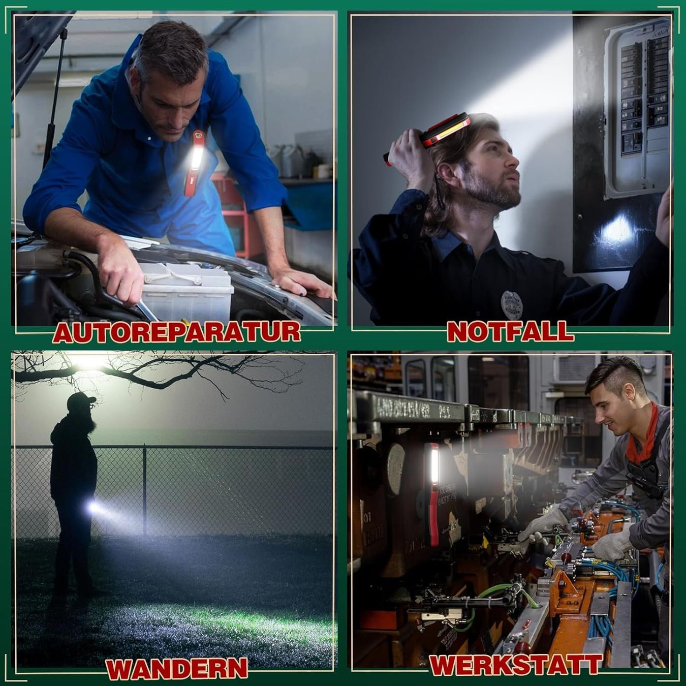 Lampade: 2x LED Arbeitsleuchte Taschenlampe mit Magnet – Nuovo e nell'imballaggio originale da Nuglar venduto da SaleRitter 6