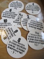 altes Bierdeckel-Set "Kleine Bierlein", witzige Sprüche!