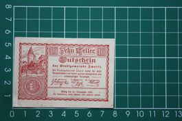 currency voucher austria zwettl 10 heller 1920