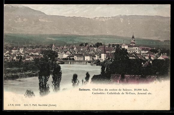 Ansichtskarten: Soleure, Cathedrale de St-Ours, Arsenal – Gebraucht aus Berlin von bartko-reher