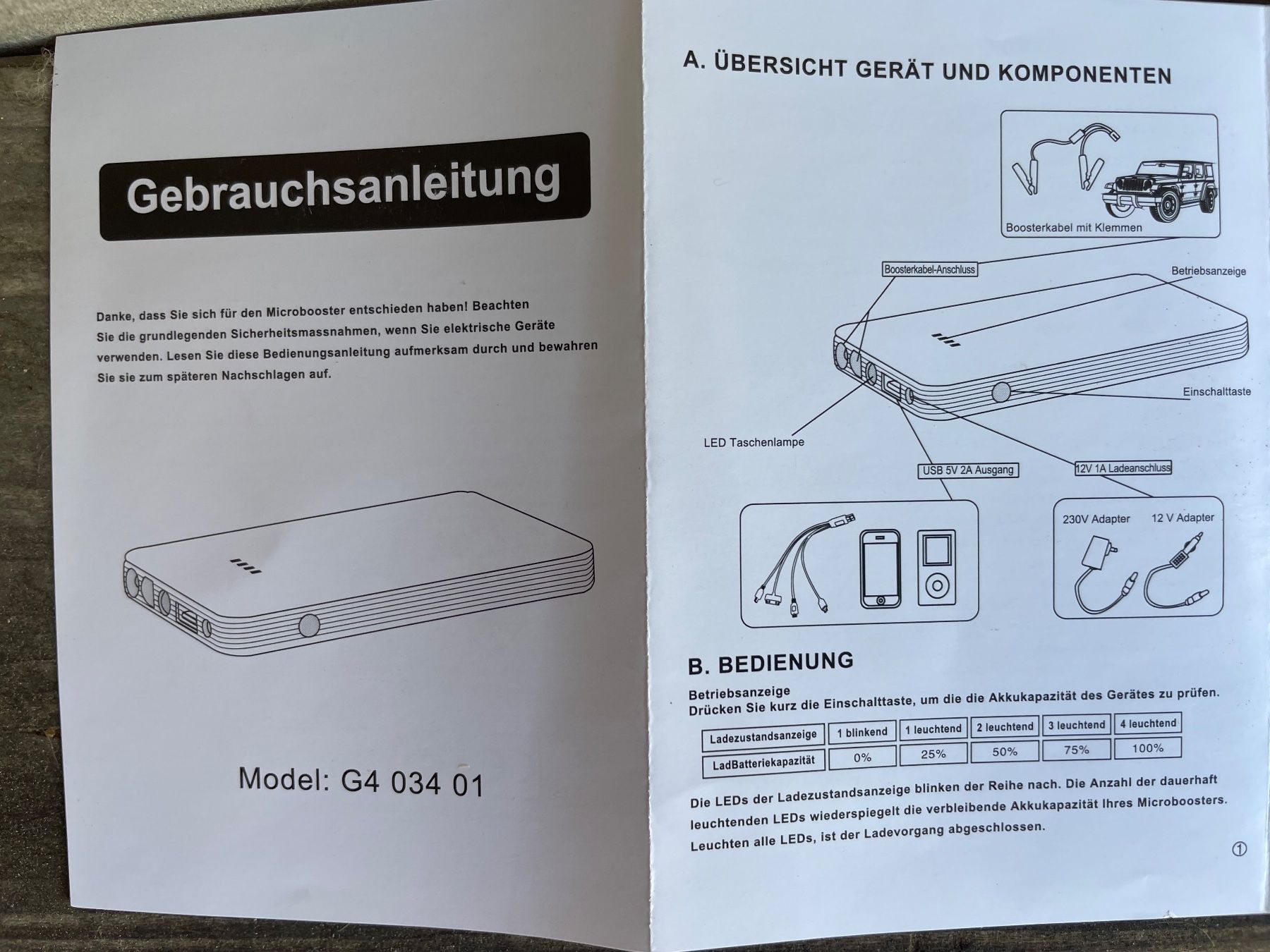 Caricabatterie: Microbooster/Jumpstarter – Nuovo e nell'imballaggio originale da Winkel venduto da Uwen 7