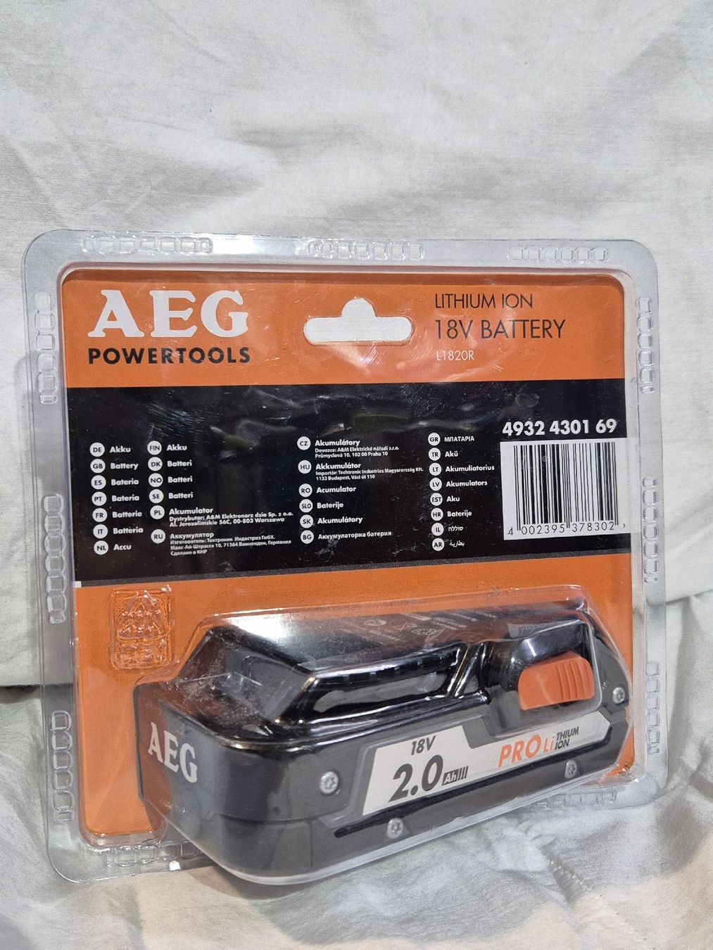 AEG Alle Werkzeuge: AEG Powertools Pro Lithium 2.0 Ah, 18V Triple Protection – Neu und originalverpackt aus Möhlin von ire_526p 1