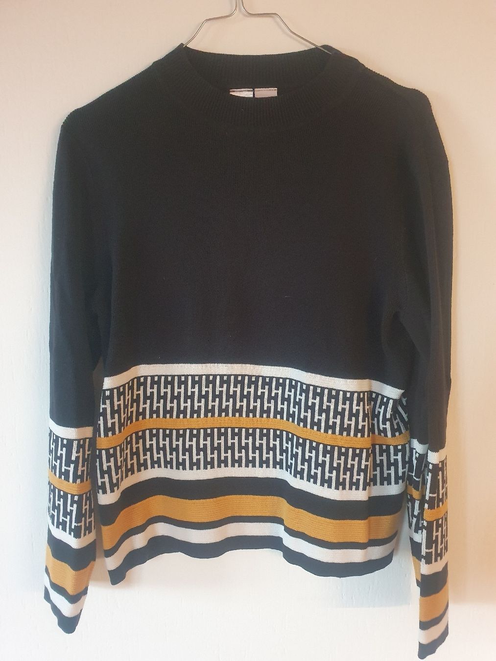 Heine Maglioni & Felpe: Heine Strickpullover, Grösse 36, Schwarz/Gelb gemustert – Usato da Lanzenneunforn venduto da nas_6nj2