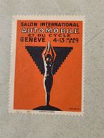 Alter Brief mit Werbe Vignette / Automobil Salon Geneve 1927