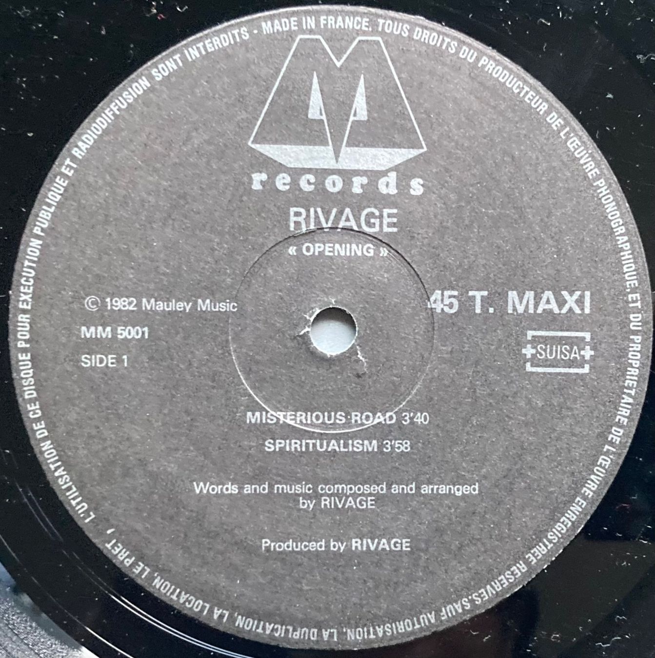 Vinyles: RIVAGE - OPENING – D'occasion à Poliez-Pittet par Newtown-Records 2