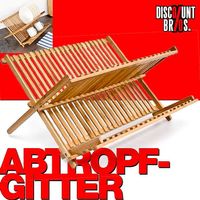 GESCHIRR-ABTROPFGITTER Abtropfgestell aus Bambus 42cm