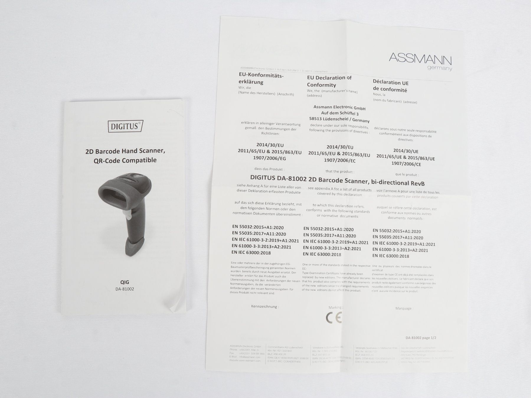 Scanneurs: DIGITUS 2D Barcode Handscanner QR Codes Kompatibel – Neuf avec emballage d'origine à Steinen par Restwert_Steinen 7