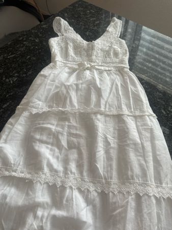 Sommerliches, weisses Kleid mit Spitze, Grösse S