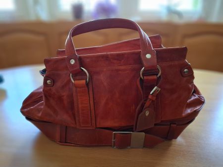 exklusive italienische Lederhandtasche von Strenesse, NEU