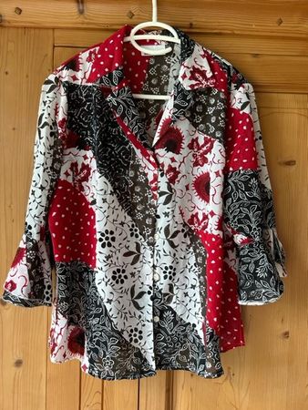 Gerry Weber bunte Sommerbluse Gr. 44 Patchwork neuwertig
