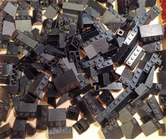 Lego 150 schwarze Haus Dachteile -F03