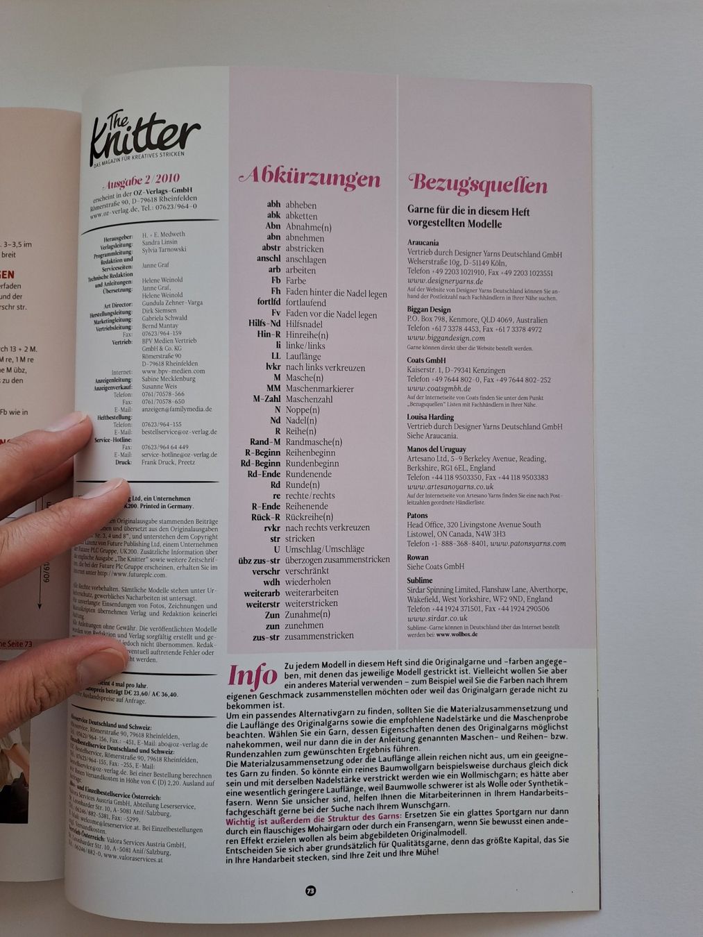 Zeitschriften & Magazine: Strickheft The knitter Ausgabe 2 / 2010 Strickdesign – Gebraucht aus Glashütten von Schwebefisch 8