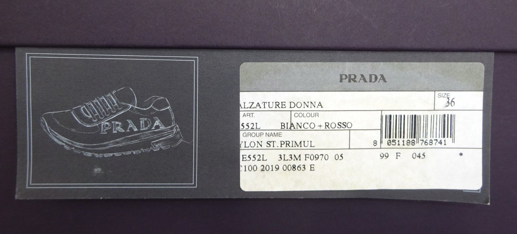 Prada Scarpe da donna: PRADA Originali e Nuovi! Sneakers n. 36 e 36,5 – Nuovo e nell'imballaggio originale da Cadempino venduto da vis_lpp9 9