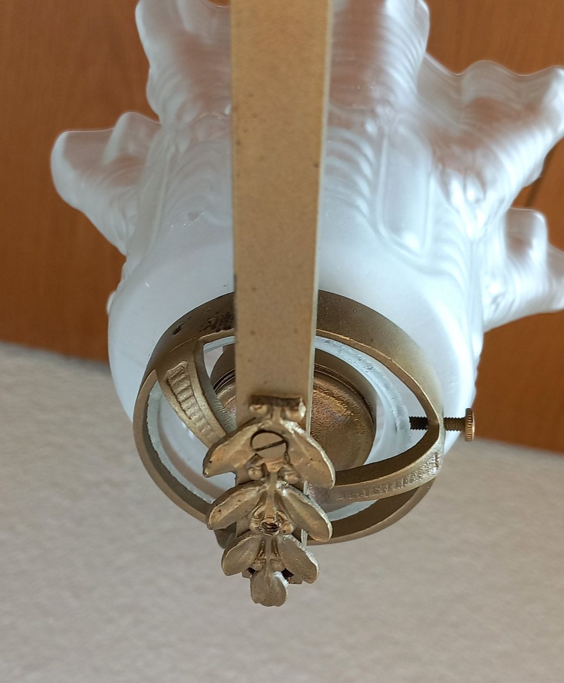 Kronleuchter & Deckenlampen: Alte dreiarmige Deckenleuchte Jugendstil – Gebraucht aus Bévilard von Orscha 3
