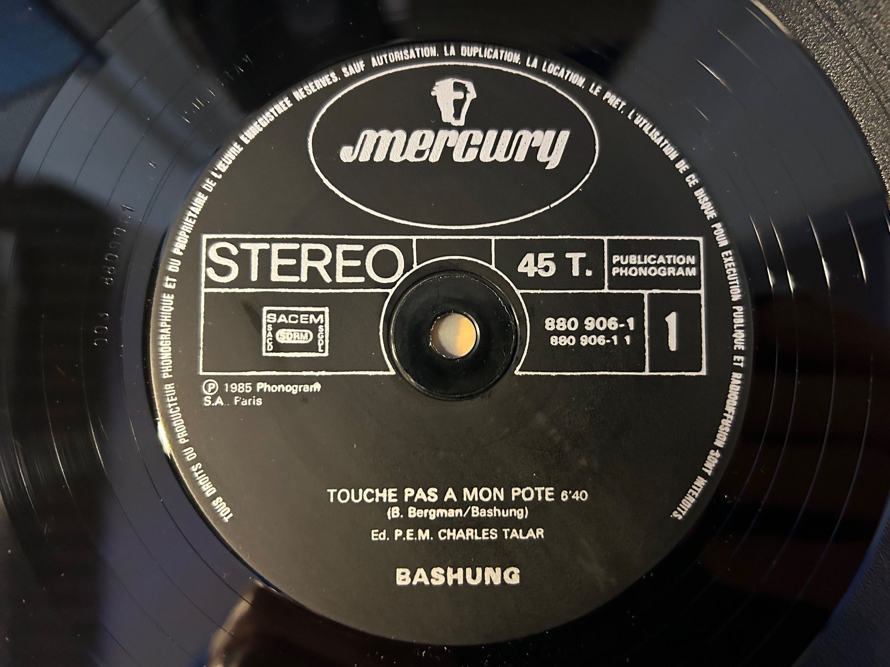 Schallplatten: Bashung - Touche pas à mon pote - Maxi 45 Tours - Vinyl! – Gebraucht aus Aesch BL von BlueMusicRecords 3