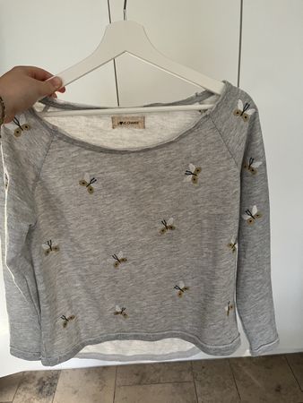 Sommer-Pulli mit süssen schmetterling-Stickereien, Gr. S