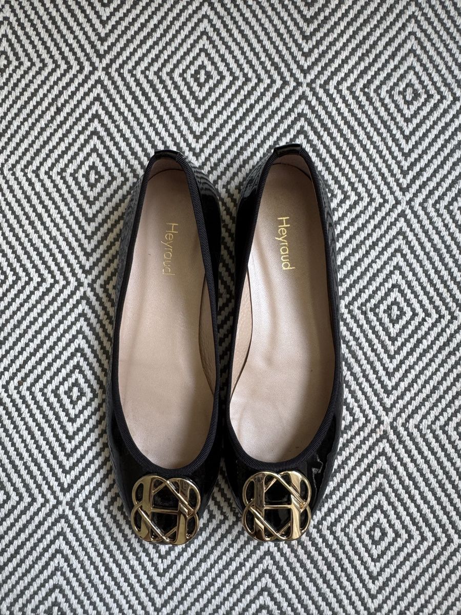 Scarpe da donna: Heyraud leather black leather ballet flats – Nuovo (secondo la descrizione) da Zürich venduto da ari_cr2f