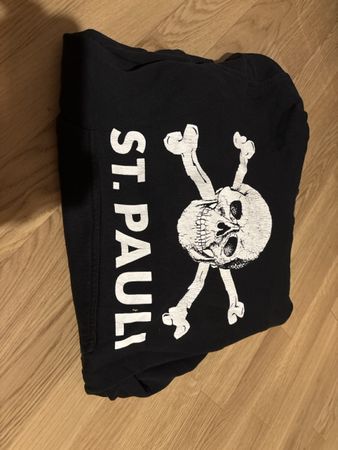 St. Pauli Hoodie schwarz Totenkopf Motiv Grösse S