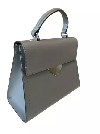 Coccinelle Echt Leder  Handtasche mit Schultergurt Grau