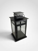 IKEA BORRBY Laterne schwarz – 44 cm (inkl. Kerze)