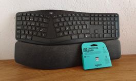 Logitech ERGO K860 ergonomische Tastatur + Unifying Receiver