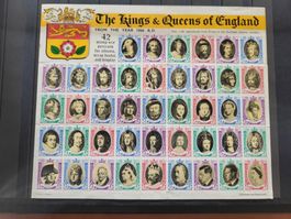 England 42er Breifmarkenblock (The Kings&Queens of England)