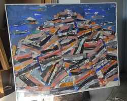 DÄNIKER - Gemälde Collage auf Leinwand, 170.- anstatt 8000.-