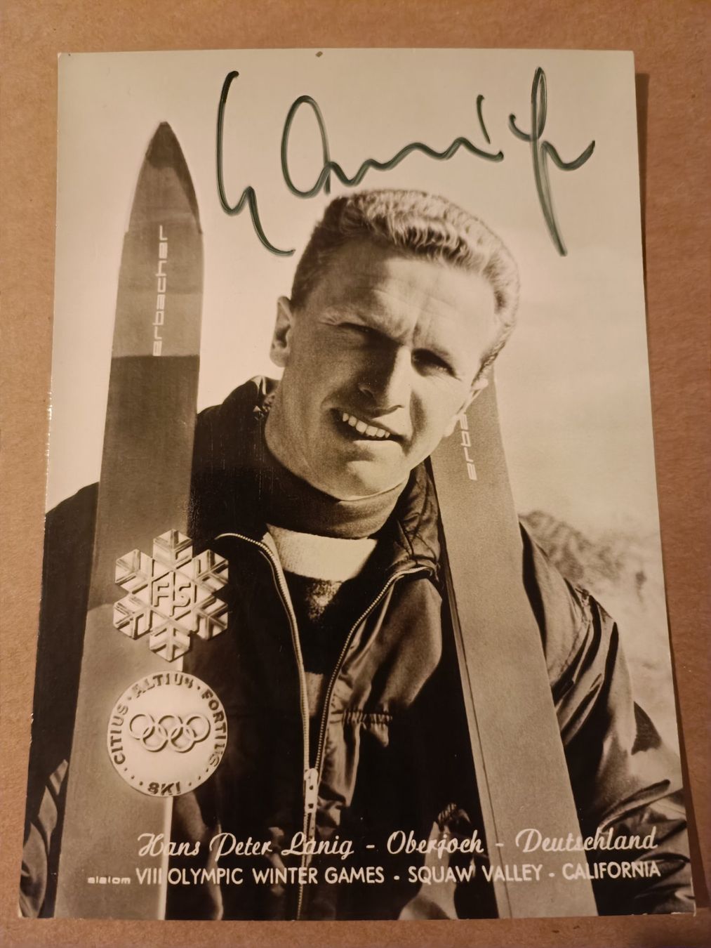 Autogramme: Hans Peter Lanig - handsigniert - Ski Olympia – Gebraucht aus Menziken von Artographs