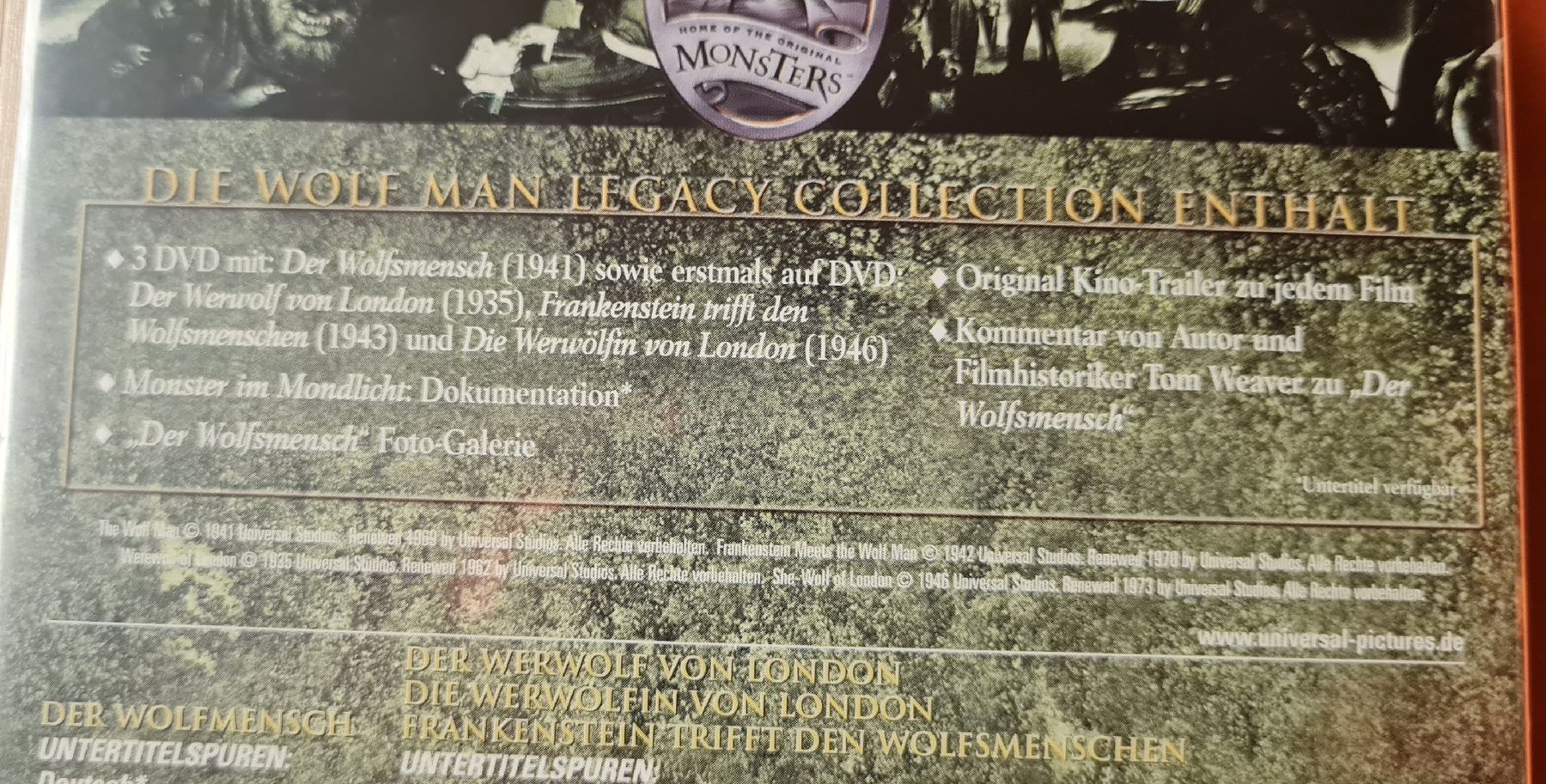 Tutti i DVDs: Universal Classic Monster Collection DVD Set -Top! – Nuovo (secondo la descrizione) da Turbenthal venduto da Stoertebeker 2