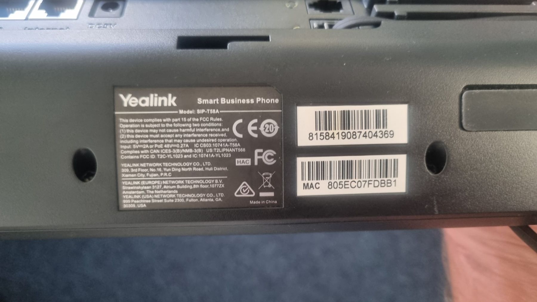 Telefoni: Telefon Yealink mit Display Model SIP-T58A – Usato da Rickenbach LU venduto da erli75 1